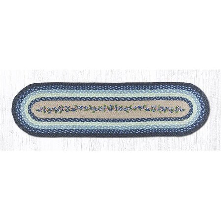 Palacedesigns 13 x 48 in. Blueberry Vine Oval Patch Runner PA3370570